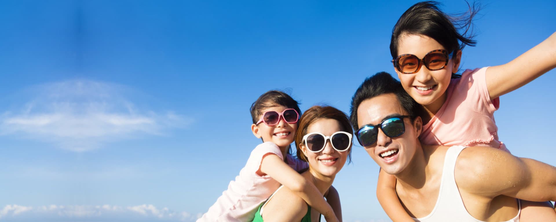 happy family on the beach